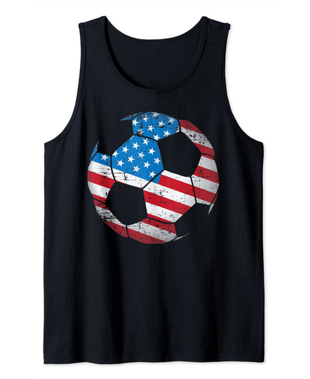 Discover United States Soccer Ball Flag Jersey - USA Football Tank Top