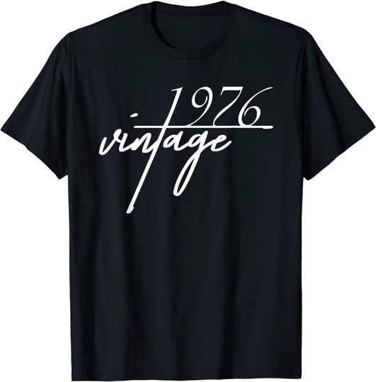 Discover 45th Birthday  Vintage 1976 Bday T Shirt