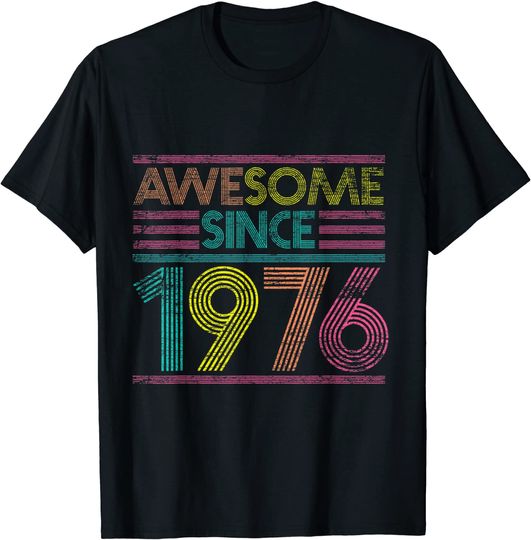 Discover Awesome Since 1976 45th Birthday Gifts 45 Years Old T Shirt
