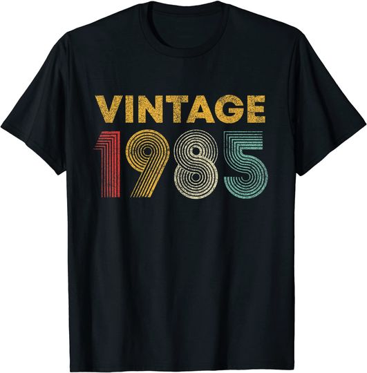 Vintage 1985 36th Birthday Gift Men Women 36 Years Old T Shirt