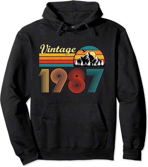 Discover 34th Birthday Gift 34 Years Old Men Women Retro Vintage 1987  Hoodie