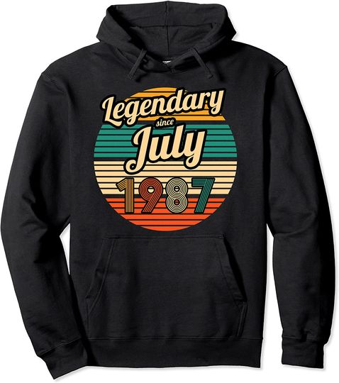 Discover Legendary since July 1987 34th Birthday Hoodie