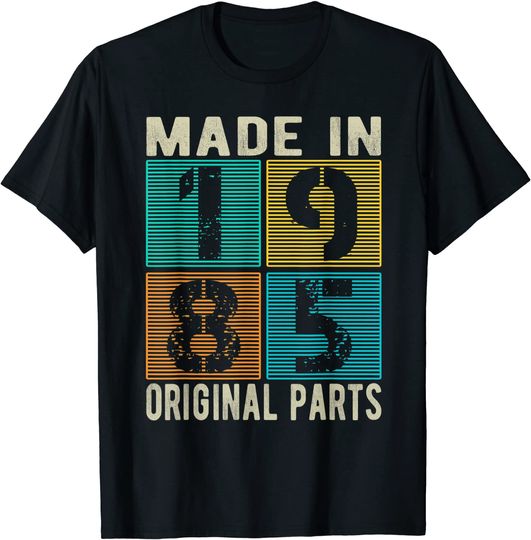 Discover Made In 1985 Vintage Retro Original Parts Born 1985 Birthday T Shirt