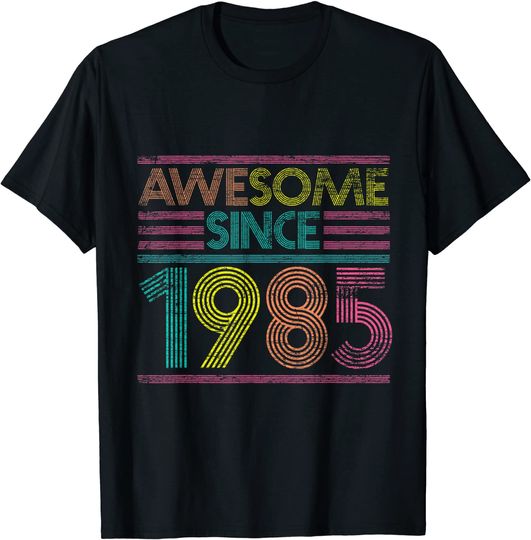 Discover Awesome Since 1985 36th Birthday Gifts 36 Years Old T Shirt