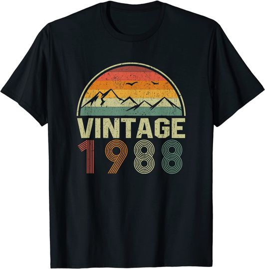 Discover Classic 33rd Birthday Gift Idea Vintage 1988 T Shirt