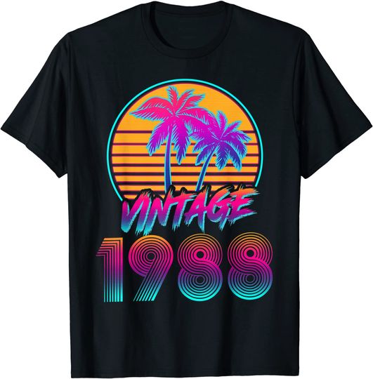 Discover Retro Vintage 80s 1988 Shirt 33rd Gift T Shirt