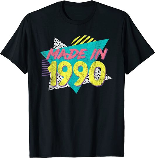 Discover Made In 1990 Retro Vintage 31st Birthday T Shirt
