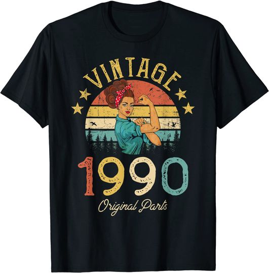 Discover Vintage 1990 Made in 1990 30th birthday T Shirt