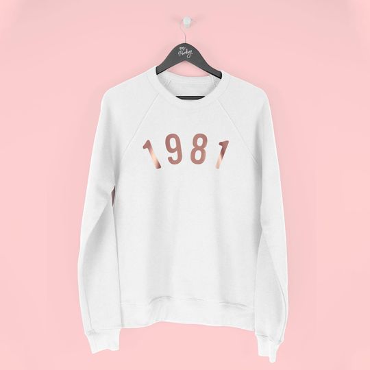 Discover 40th Birthday Sweatshirt for Women, 1981 Sweatshirt, 40th Birthday Gift for Women, 1981 Jumper for Her