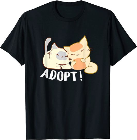 Discover T-shirt Unissexo Gato Resgate de Gato Adopt