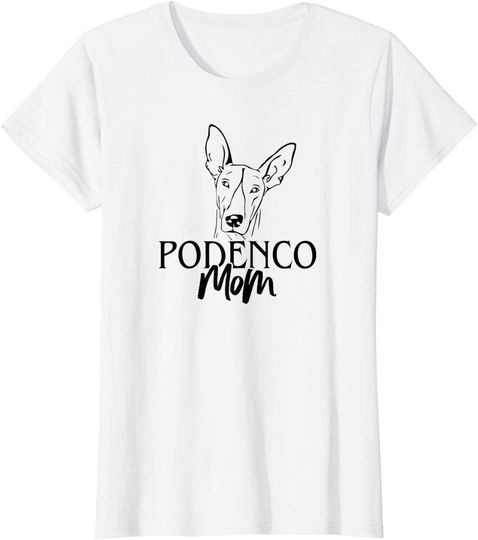 Discover T-shirt de Mulher com Cão Podenco Mom