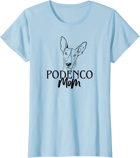 Discover T-shirt de Mulher com Cão Podenco Mom