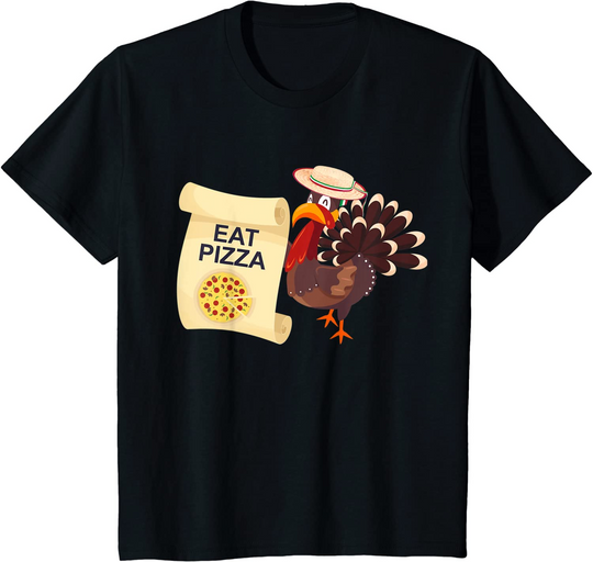 Discover T-shirt Unissexo Eat Pizza Peru Vegetariano