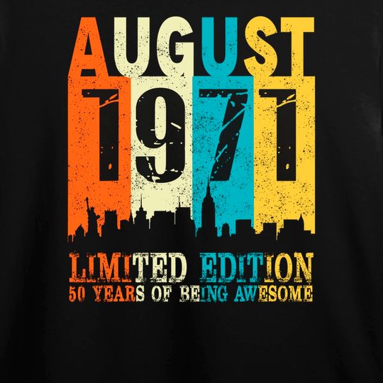 Discover 50 Limited edition, made in August 1971 50th Birthday Long Sleeves