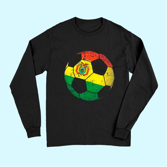 Discover Bolivia Soccer Ball Flag Jersey Bolivian Football Gift Long Sleeves