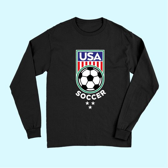 Discover USA Soccer Team Long Sleeves Support the Team USA Flag Football Long Sleeves