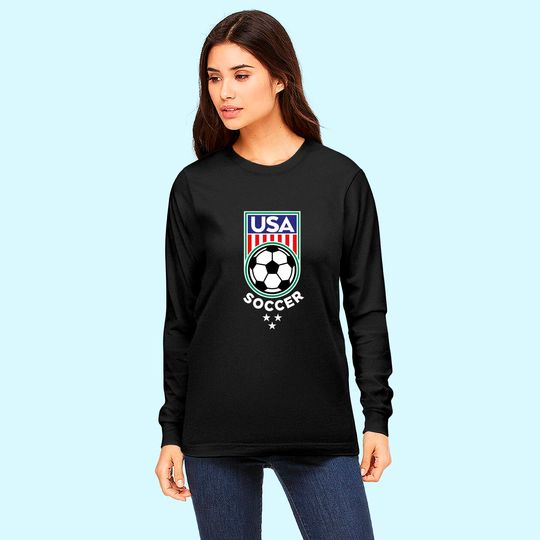 Discover USA Soccer Team Long Sleeves Support the Team USA Flag Football Long Sleeves