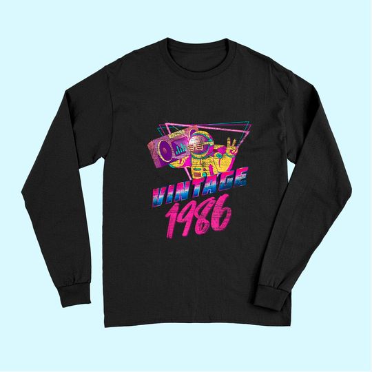 Discover 35th Birthday Vintage 1986 Long Sleeves