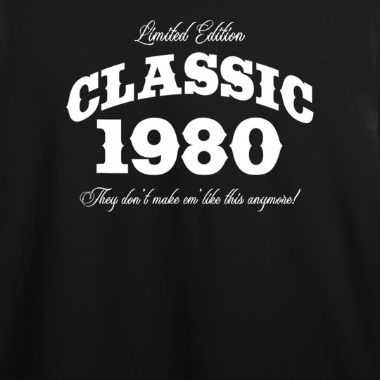 Discover Gift for 41 Year Old: Vintage Classic Car 1980 41st Birthday Long Sleeves