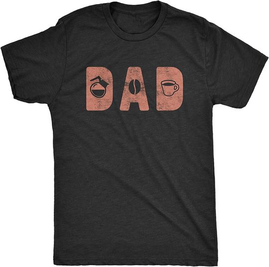 Discover T-shirt de Homem Bule e Copo de Café em Letra Dad