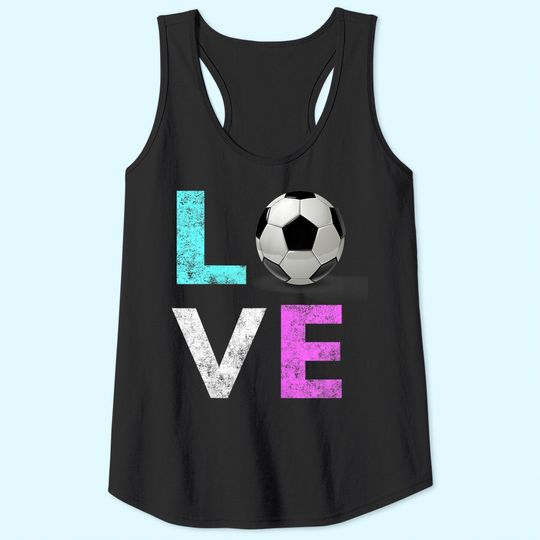 Discover Girls Love Soccer | Camisola sem Mangas Amor de Futebol