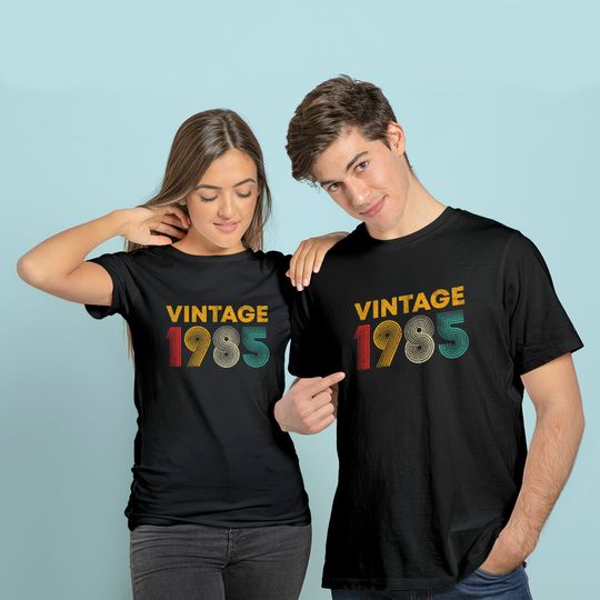 Discover Vintage 1985 36th Birthday Gift Men Women 36 Years Old T Shirt