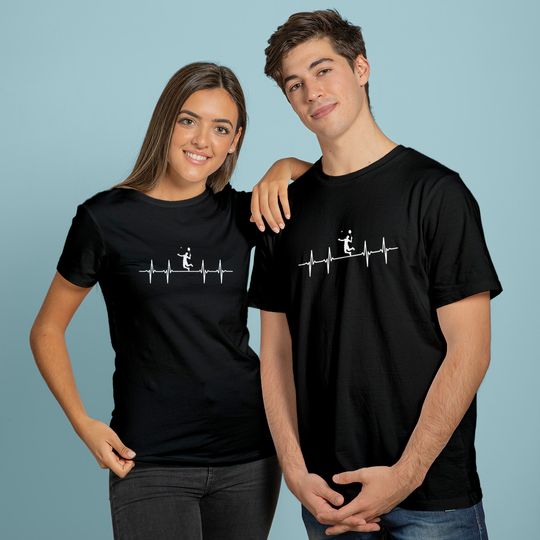 Discover Great Badminton Heartbeat Gift Shuttlecock T-Shirt