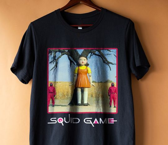 Discover T-shirt Unissexo de Mangas Curtas Squid Game | Filme Coreano Round 6