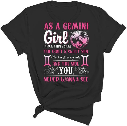 Discover T-shirt para Mulher Signo de Gêmeos As A Gemini Girl Presente do Aniversário