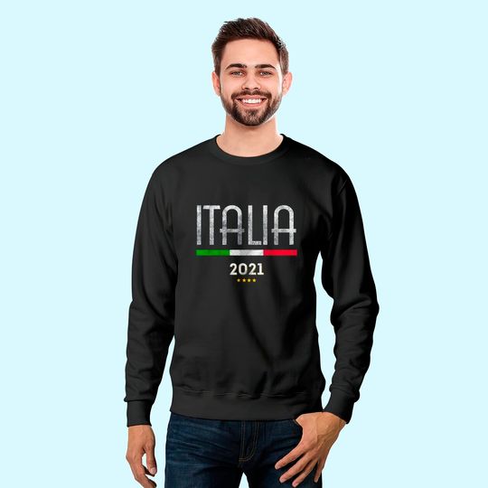 Discover Euro 2021 Men's Sweatshirt Italia Soccer Fan