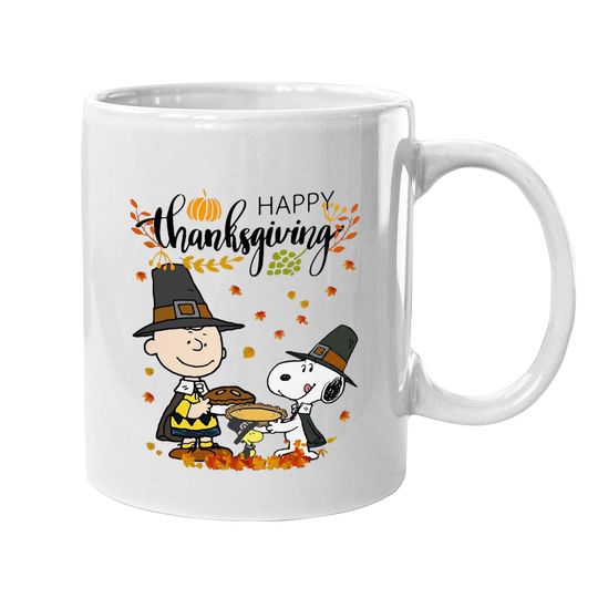 Discover Charlie Brown Snoopy Happy Thanksgiving Mug Mugs