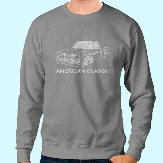 Discover Vintage Racing C10 1973-87 Square Body Pickup Truck Graphic Sweatshirt for Men