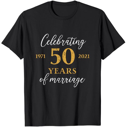 Discover 1971 Celebrating 50th Wedding Anniversary Men's T-Shirt