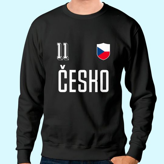 Discover Retro Czech Republic Soccer Jersey Czechia Císlo 11 Sweatshirt