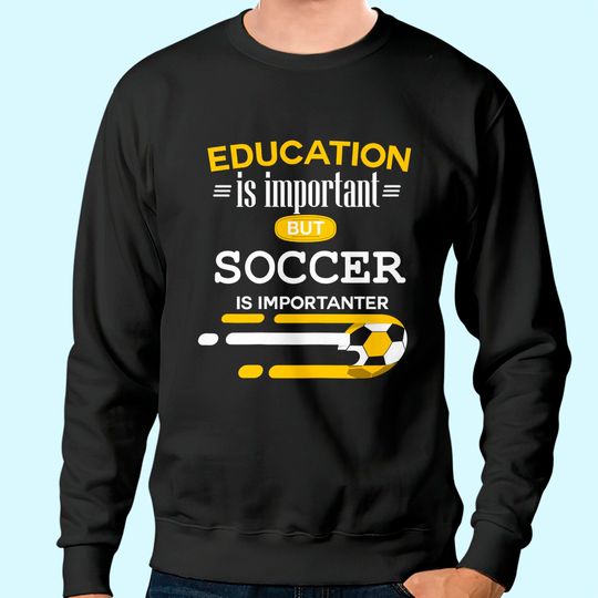 Suéter Sweater para Homem e Mulher Presente para Amantes de Futebol Soccer Player Fan Supporter Soccer Team Sweatshirt