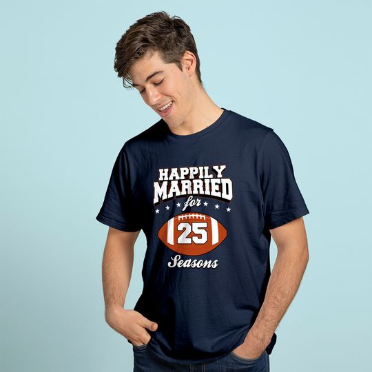 25º Aniversário de Casamento | T-Shirt Camiseta de Casal Manga Curta
