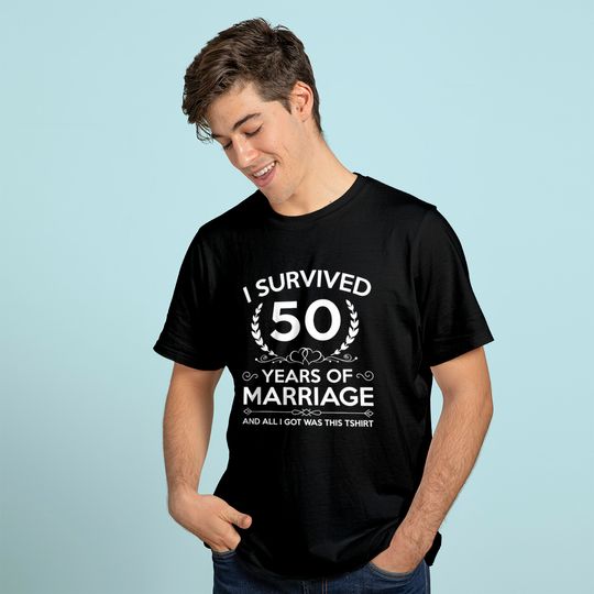 Discover T-Shirt Camisete de Casal Manga Curta Aniversário de 50 Anos de Casamento