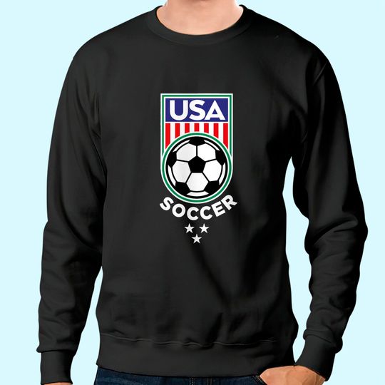 Discover USA Soccer Team Sweatshirt Support the Team USA Flag Football Sweatshirt