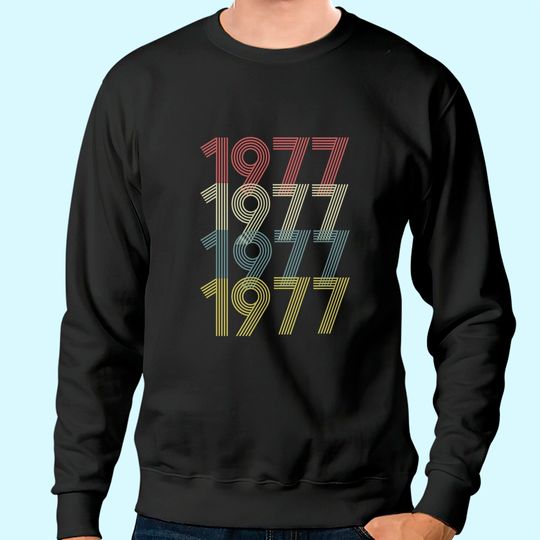 Discover 44 Year Old Birthday Gift Tee 1977 Birthday Sweatshirt Vintage Sweatshirt