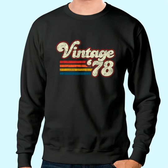 Discover Womens Retro Vintage 1978 43rd Birthday Sweatshirt