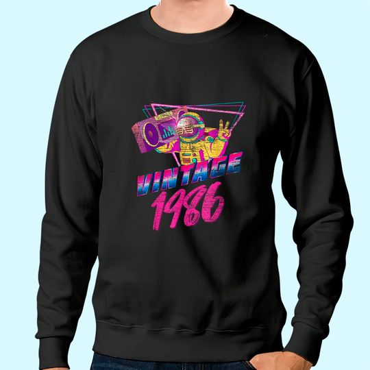 Discover 35th Birthday Vintage 1986 Sweatshirt