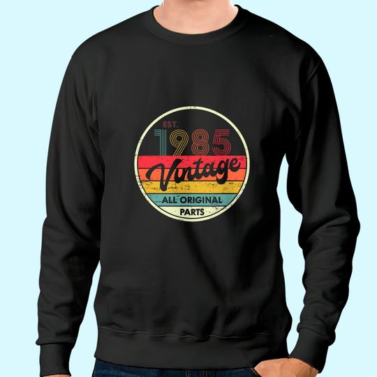Discover Retro Vintage 1985 TShirt 35th Birthday Gifts 35 Years Old Sweatshirt