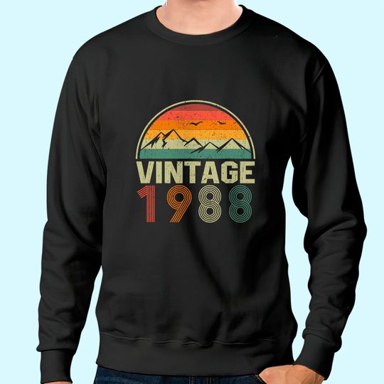 Discover Classic 33rd Birthday Gift Idea Vintage 1988 Sweatshirt