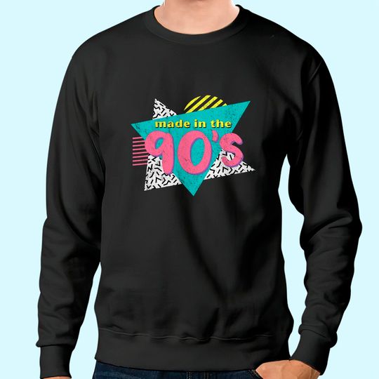 Discover Made In The 90's Retro Vintage 1990's Birthday Sweatshirt