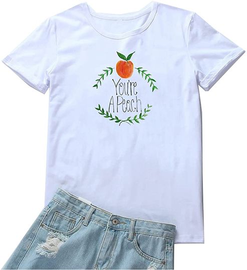 Discover T-shirt para Mulher You’re A Peach Presente para Amiga Namorada