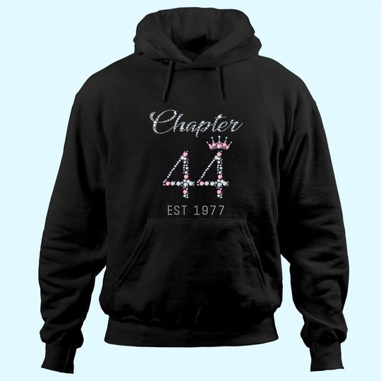 Discover Chapter 44 EST 1977 44th Birthday Hoodie