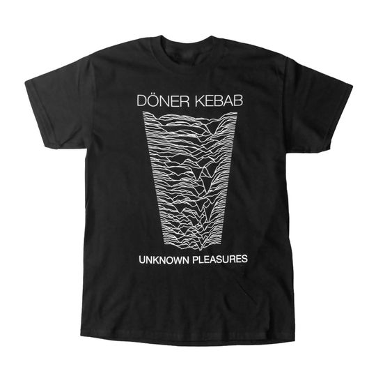 Discover T-shirt para Homem e Mulher Doner Kebab Unknown Pleasures