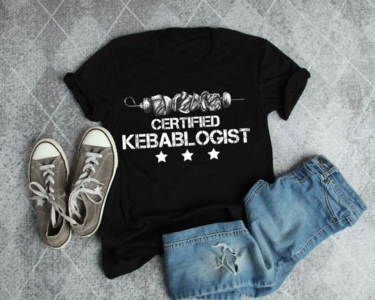 Discover T-shirt para Homem e Mulher Divertido Certified Kebablogist