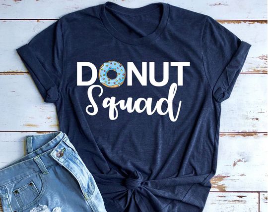 Discover T-shirt para Homem e Mulher Donut Squad