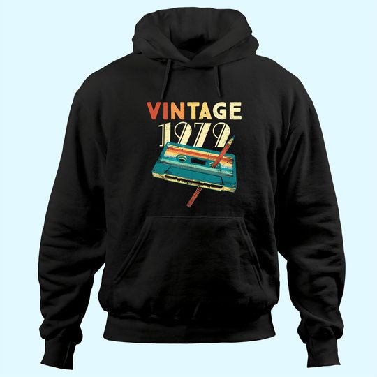 Discover Vintage 1979 Music Cassette 42nd Birthday  42 Years Old Hoodie